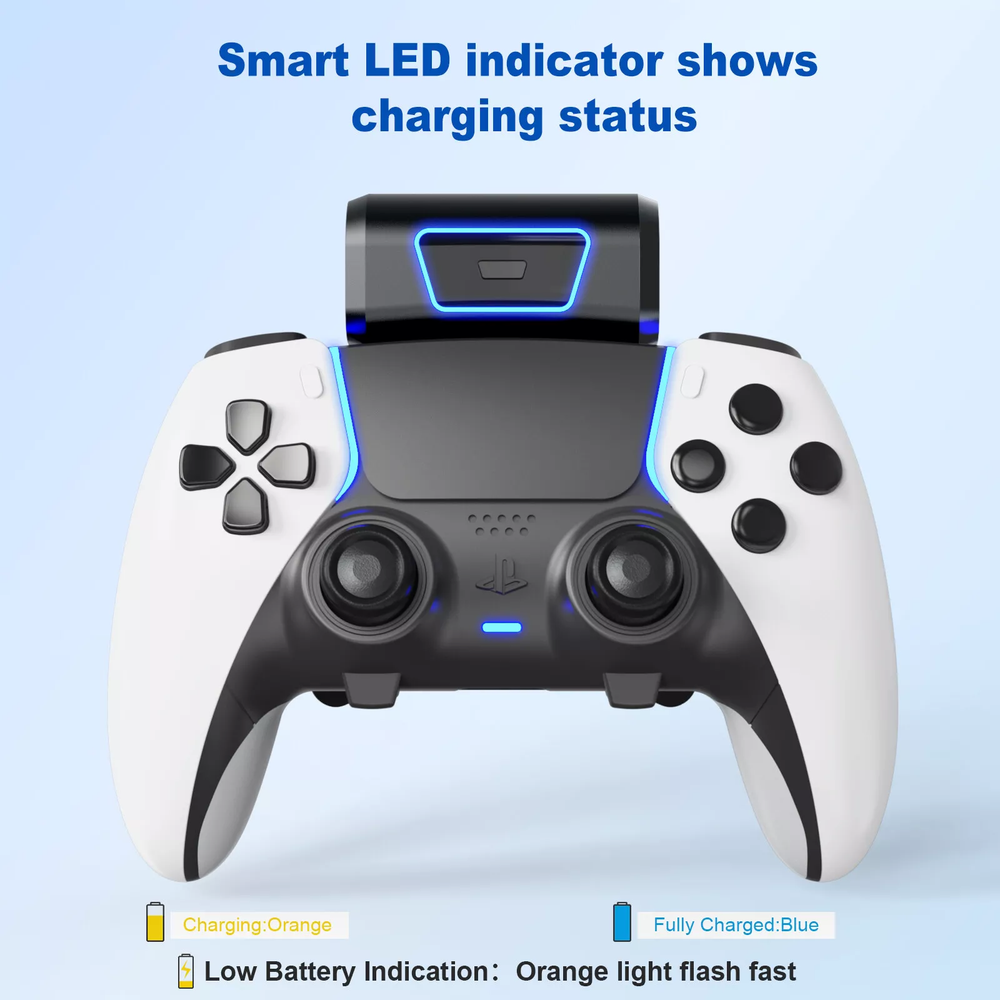 Rechargeable Battery Pack with LED Indicator for PS5 Controller