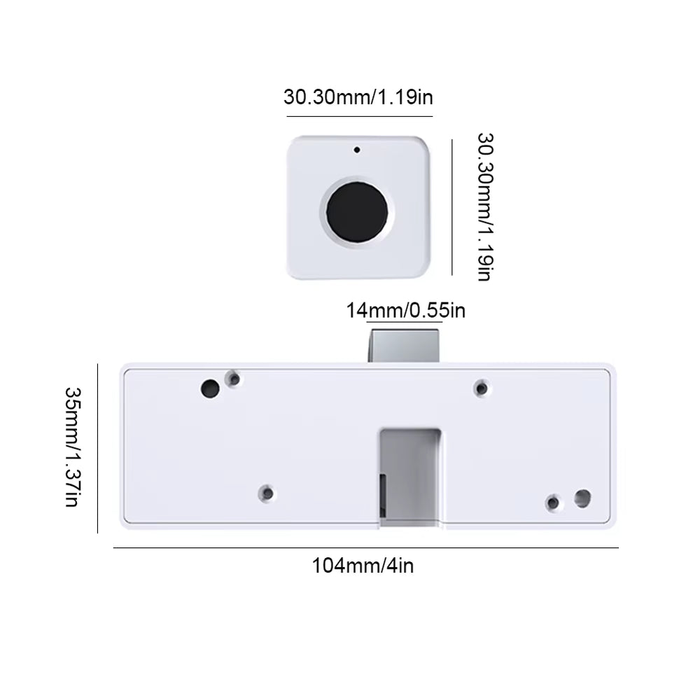 Biometric Fingerprint Lock for Secure Drawers and Wardrobe Storage