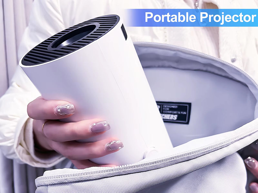 High-Definition Portable Projector with Screen Mirroring and Dual Wi-Fi 